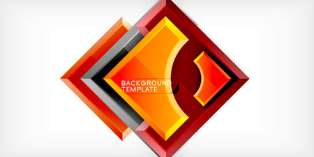 Geometric design abstract background - circles and trianglesのイラスト素材