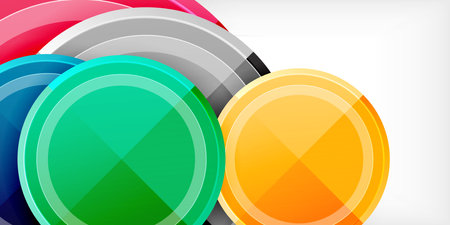 Geometric design abstract background - circlesのイラスト素材