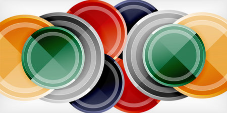 Geometric design abstract background - circlesのイラスト素材