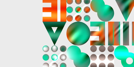 Circles and triangles modern art. Vector Illustration For Wallpaper, Banner, Background, Card, Book Illustration, landing pageのイラスト素材