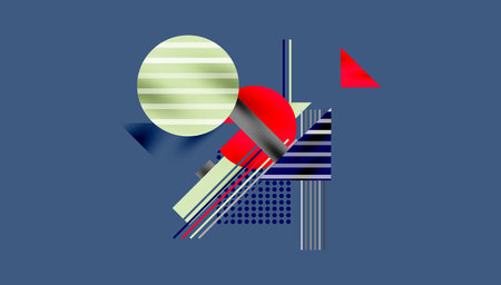 Geometric background showcasing sharp lines, contrasting colors, and minimalistic shapes