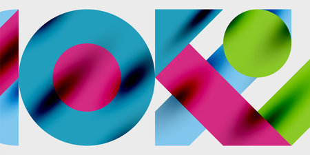 Vibrant abstract background circles with smooth gradients, creating a dynamic and modern design....