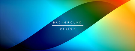 Bright rainbow style color gradient with curve round shape line background. Vector Illustration For Wallpaper, Banner, Illustration, landing pageのイラスト素材