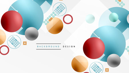 Circles and elements geometric abstract backgroundのイラスト素材