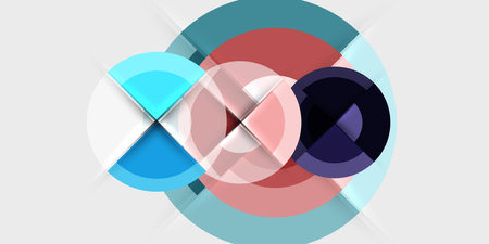 Target circle geometric abstract shapes. Vector Illustration For Wallpaper, Banner, Background, Card, Book Illustration, landing pageのイラスト素材