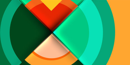 Target circle geometric abstract shapes. Vector Illustration For Wallpaper, Banner, Background, Card, Book Illustration, landing pageのイラスト素材