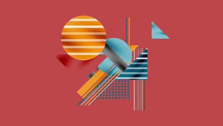 Geometric background showcasing sharp lines, contrasting colors, and minimalistic shapes