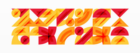 Abstract geometric background shapes forming a modern, symmetrical pattern. Bold contrast, smooth gradients, dynamic composition, futuristic styleのイラスト素材