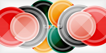 Geometric design abstract background - circlesのイラスト素材