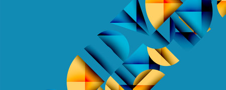 Minimal geometric abstract background. Circle square and triangle designのイラスト素材