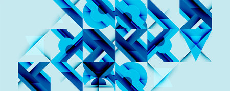 Circles squares lines abstract background