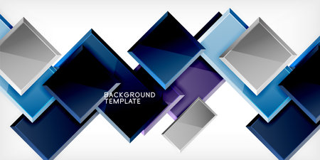 Square shape color abstract geometry. Vector Illustration For Wallpaper, Banner, Background, Card, Book Illustration, landing pageのイラスト素材