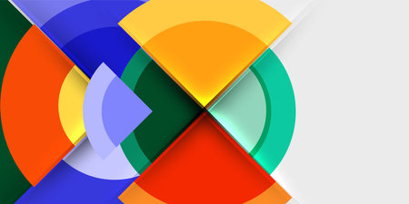 Target circle geometric abstract shapes. Vector Illustration For Wallpaper, Banner, Background, Card, Book Illustration, landing pageのイラスト素材