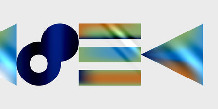 Triangles, circles, squares, rectangles design. Vector Illustration For Wallpaper, Banner, Background, Card, Book Illustration, landing pageのイラスト素材