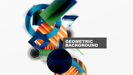 Dynamic complex geometric abstract backgroundのイラスト素材