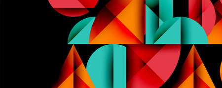 Minimal geometric abstract background. Circle square and triangle design