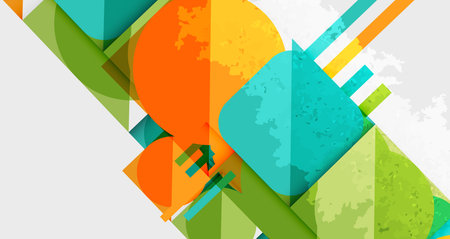 Grainy texture geometric abstract background. Vector Illustration For Wallpaper, Banner, Background, Card, Book Illustration, landing pageのイラスト素材