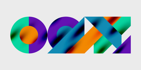 Vibrant abstract background circles with smooth gradients, creating a dynamic and modern design. Ideal for creative, tech, or contemporary-themed projectsのイラスト素材