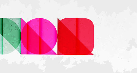 Grainy stain texture geometric abstract background with circles, squares and lines. Vector Illustration For Wallpaper, Banner, Background, Card, Book Illustration, landing pageのイラスト素材