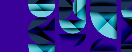 Minimal geometric abstract background. Circle square and triangle design