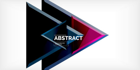 Triangle glass shapes geometric abstract background. Vector Illustration For Wallpaper, Banner, Background, Card, Book Illustration, landing pageのイラスト素材