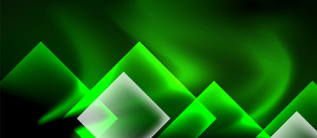 Glass squares with neon shiny light abstract backgroundのイラスト素材