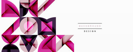 Circles squares lines abstract backgroundのイラスト素材