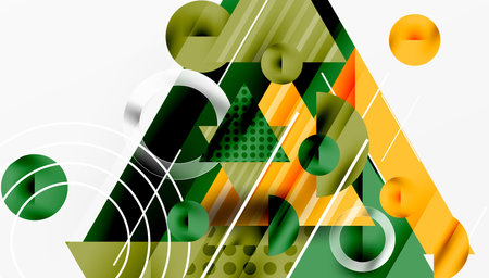 Modern geometric background - overlapping triangles with smooth gradients and semi-transparency