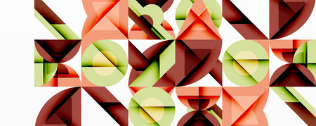 Circles squares lines abstract background