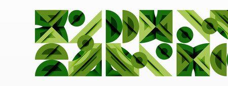 Abstract geometric background shapes forming a modern, symmetrical pattern. Bold contrast, smooth gradients, dynamic composition, futuristic styleのイラスト素材