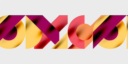 Modern abstract background featuring circles, lines, and triangles in a dynamic geometric...