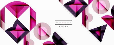 Circles squares lines abstract background
