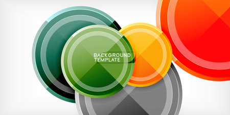 Geometric design abstract background - circlesのイラスト素材