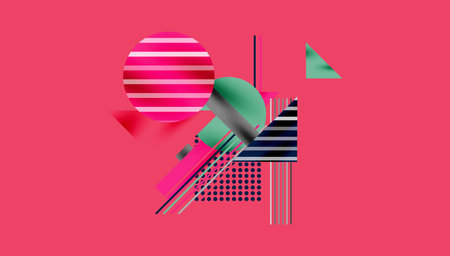 Geometric background showcasing sharp lines, contrasting colors, and minimalistic shapes