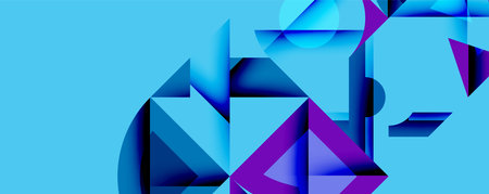 Circles squares lines abstract background