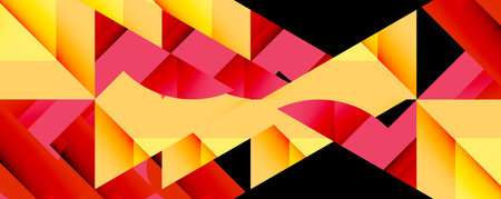 Circles, semi circles, squares and round triangles. Geometric mosaic style pattern abstract...