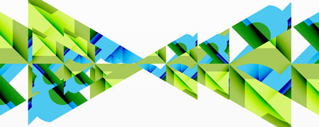 Abstract geometric composition with interlocking circular and angular shapes, featuring smooth...