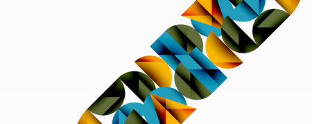 Minimal geometric abstract background. Circle square and triangle design