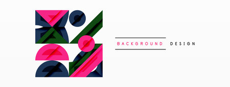 Abstract geometric background shapes forming a modern, symmetrical pattern. Bold contrast, smooth gradients, dynamic composition, futuristic styleのイラスト素材