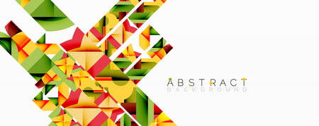 Circles, semi circles, squares and round triangles. Geometric mosaic style pattern abstract...