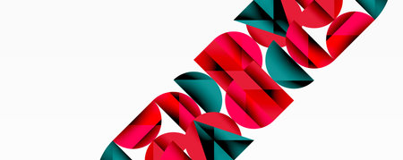 Minimal geometric abstract background. Circle square and triangle designのイラスト素材