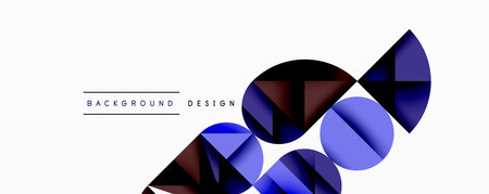 Minimal geometric abstract background. Circle square and triangle design