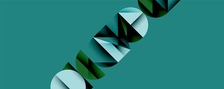 Minimal geometric abstract background. Circle square and triangle design