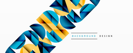 Minimal geometric abstract background. Circle square and triangle design