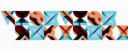Minimal geometric abstract background. Circle square and triangle design