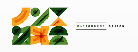 Abstract geometric background shapes forming a modern, symmetrical pattern. Bold contrast, smooth...