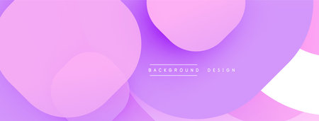 Abstract shapes overlap, creating soft gradients. Purple hues dominate design, with white accent. Modern, minimalist aesthetic.のイラスト素材