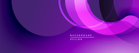 Abstract purple background. Overlapping layers create dynamic flow, smooth gradients, modern design elements. Minimalist aesthetic.のイラスト素材
