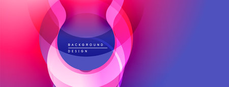 Abstract vibrant layers create dynamic visual effect. Pink, purple hues blend smoothly, forming modern backdrop.のイラスト素材