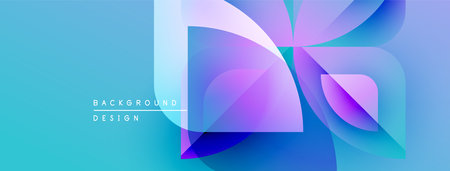 Abstract fluid shapes blend, creating vibrant blue, purple gradients. Modern design evokes energy,...